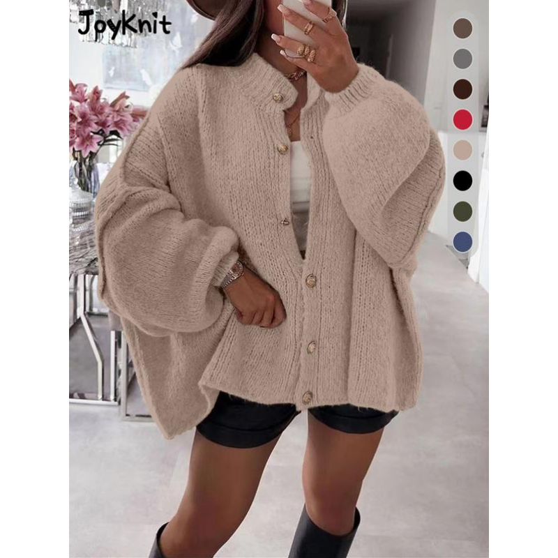 🎃50% off all new autumn clothing🍂🍂 Chic Women's Round-Neck Sweater Coat