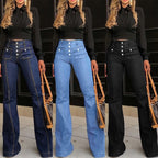 🔥🔥Half-price limited-time offer👖Women's Fashionable High-Waisted Flared Jeans