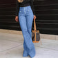 🔥🔥Half-price limited-time offer👖Women's Fashionable High-Waisted Flared Jeans