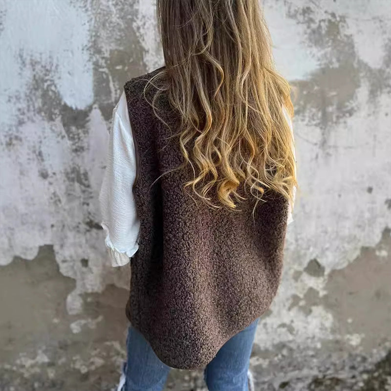 🎁 Hot Sale 50% OFF 🔥Women's Fall Button Down Short Warm Vest