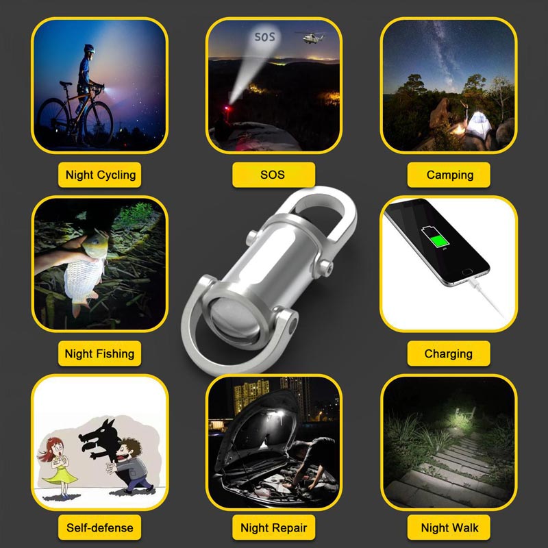 🔥50% off for a limited time🔥1200LM Super Bright Mini Keychain Flashlight Waterproof