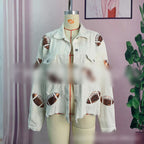 🔥Limited time offer 50% off🔥 Women's Corduroy Jacket with Football Sequin Patch🧥