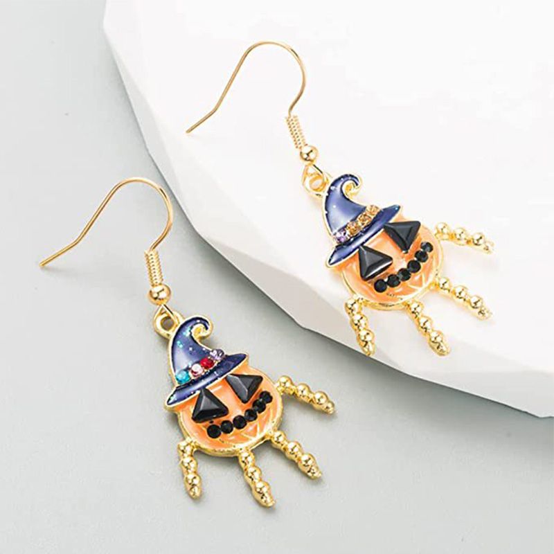 Jointed Skeleton Dangle Long Earrings