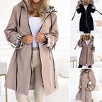 ⏳Limited-time 50% off⏰Long Hooded Drawstring Waist-Cinching Zipper Windbreaker🧥