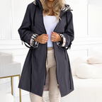 ⏳Limited-time 50% off⏰Long Hooded Drawstring Waist-Cinching Zipper Windbreaker🧥