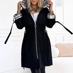 ⏳Limited-time 50% off⏰Long Hooded Drawstring Waist-Cinching Zipper Windbreaker🧥