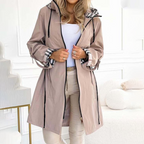 ⏳Limited-time 50% off⏰Long Hooded Drawstring Waist-Cinching Zipper Windbreaker🧥