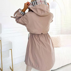 ⏳Limited-time 50% off⏰Long Hooded Drawstring Waist-Cinching Zipper Windbreaker🧥