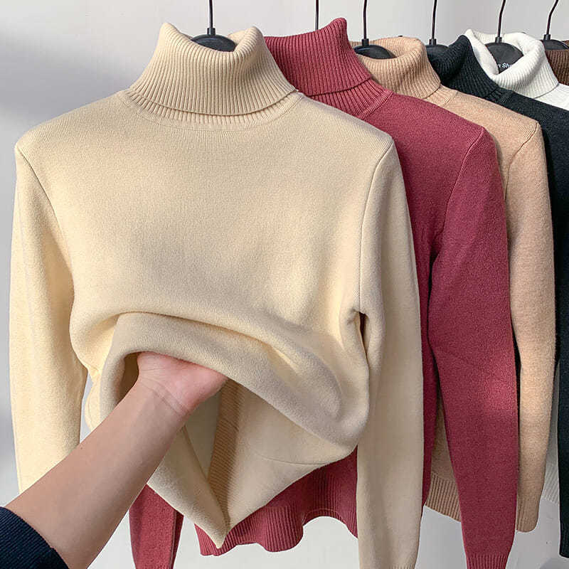 🎅Christmas Specials 50% OFF🎁Winter fleece thick knitted bottoming shirt，can be worn by both men and women