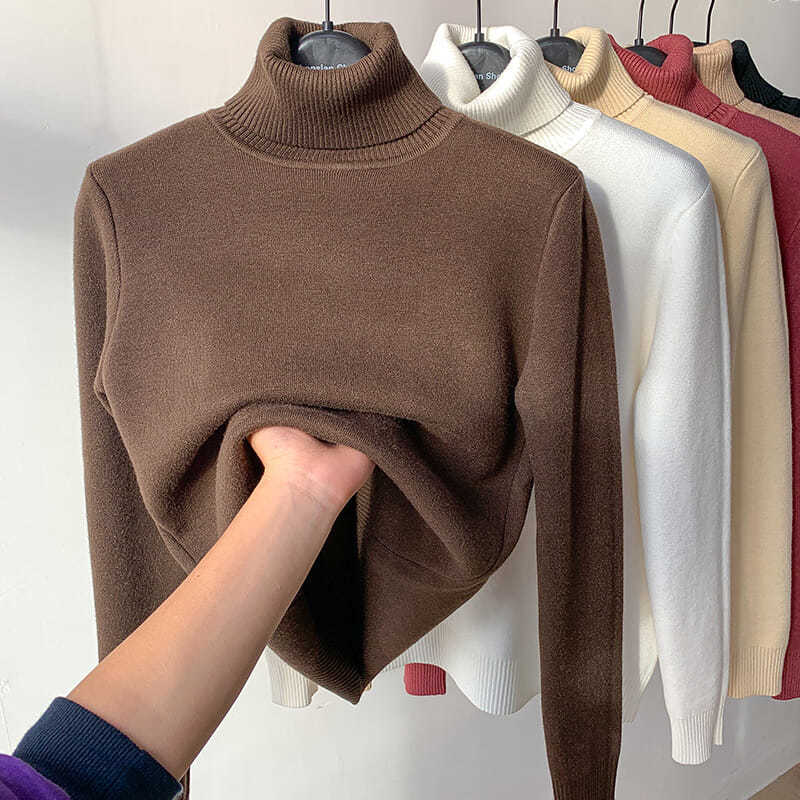 🎅Christmas Specials 50% OFF🎁Winter fleece thick knitted bottoming shirt，can be worn by both men and women