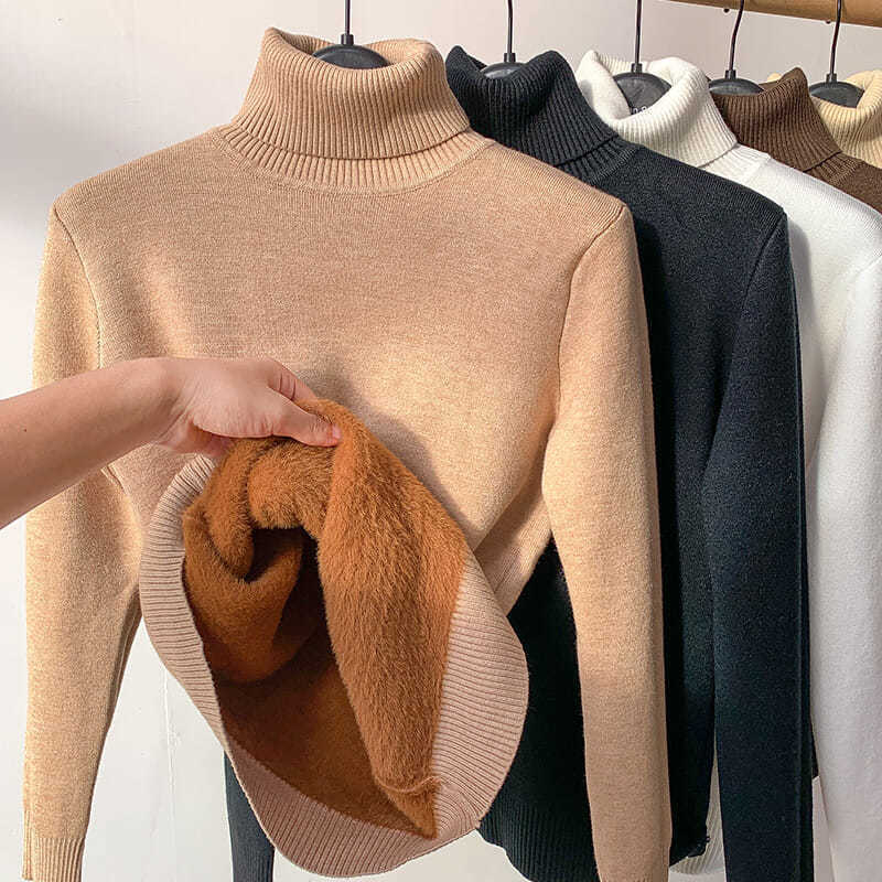 🎅Christmas Specials 50% OFF🎁Winter fleece thick knitted bottoming shirt，can be worn by both men and women