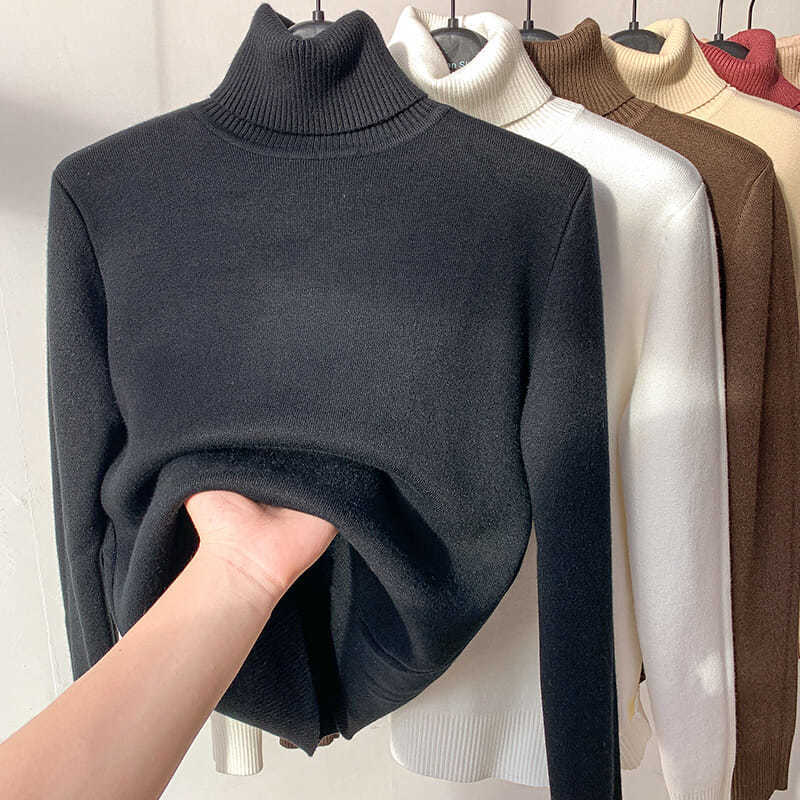 🎅Christmas Specials 50% OFF🎁Winter fleece thick knitted bottoming shirt，can be worn by both men and women