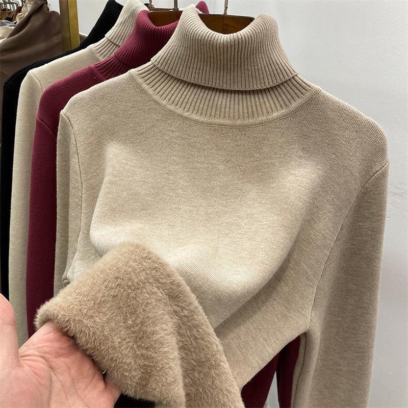 🎅Christmas Specials 50% OFF🎁Winter fleece thick knitted bottoming shirt，can be worn by both men and women