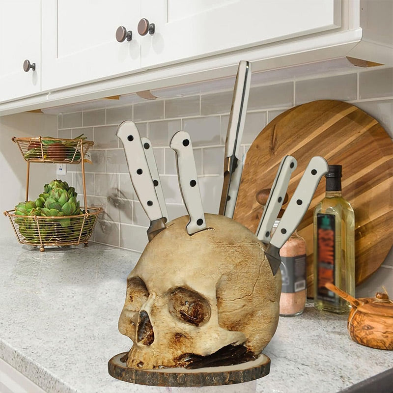 🔥50% off for a limited time 🔥Creative Skull Resin Knife Holder
