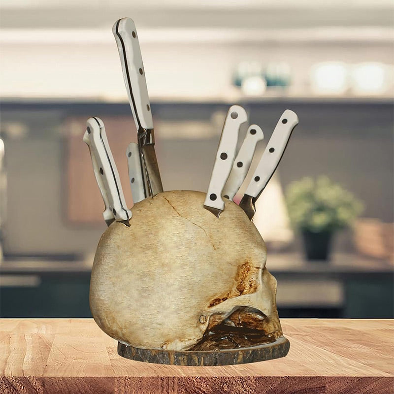 🔥50% off for a limited time 🔥Creative Skull Resin Knife Holder