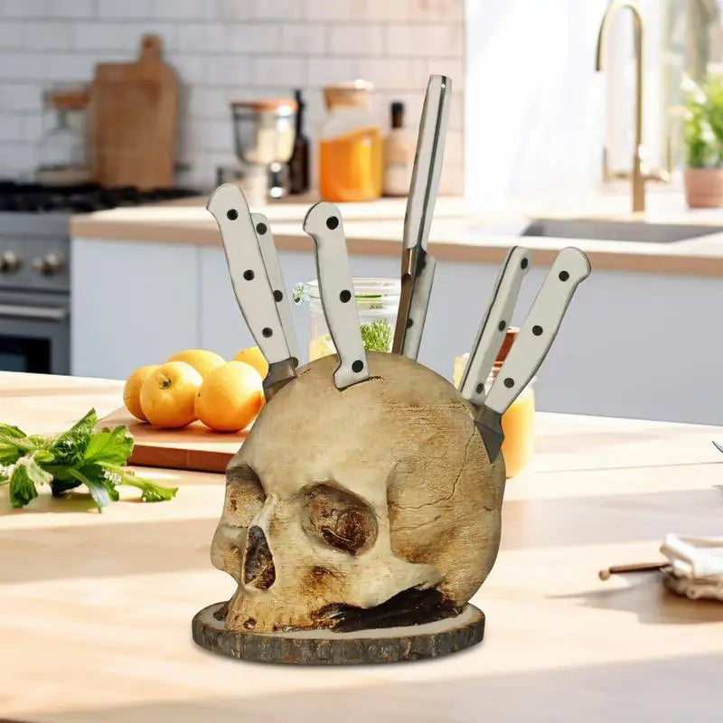 🔥50% off for a limited time 🔥Creative Skull Resin Knife Holder