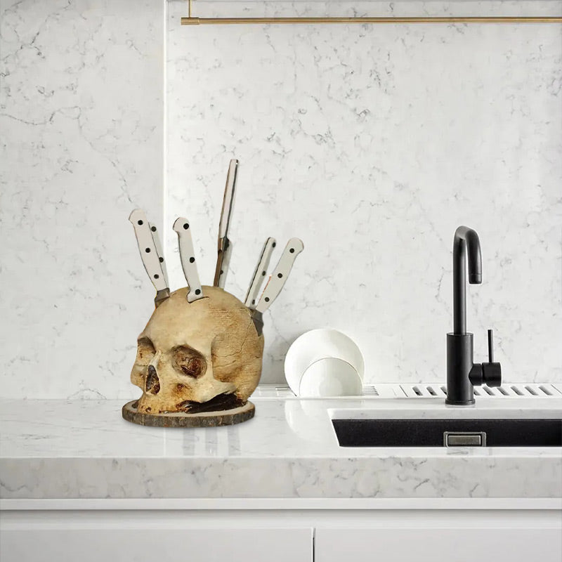 🔥50% off for a limited time 🔥Creative Skull Resin Knife Holder