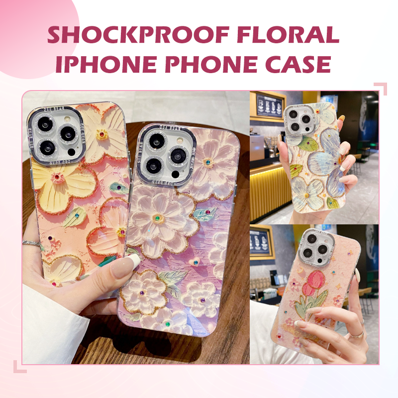 🔥Limited quantity, while stocks last🔥 Shockproof Floral iPhone Phone Case