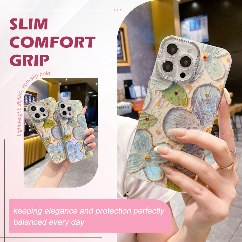 🔥Limited quantity, while stocks last🔥 Shockproof Floral iPhone Phone Case