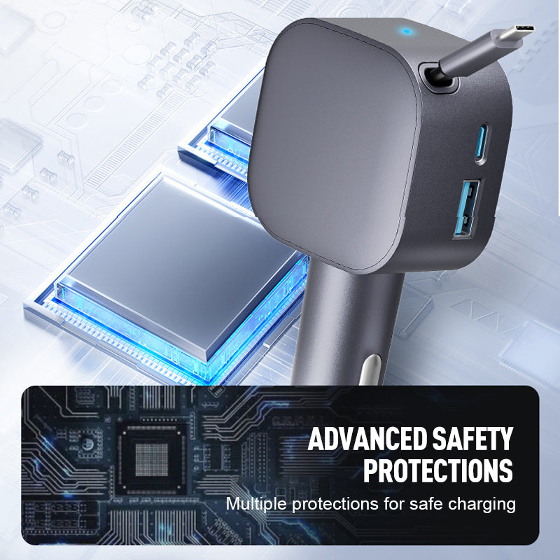 💥Limited-time offer, while stocks last💥 Compact Retractable Car Charger