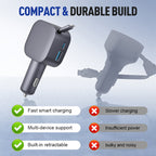💥Limited-time offer, while stocks last💥 Compact Retractable Car Charger