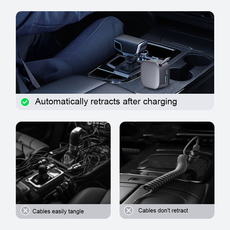 💥Limited-time offer, while stocks last💥 Compact Retractable Car Charger