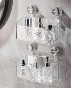 🔥 LAST DAY PROMOTION - 50%OFF 🔥 🛁✨Light Luxury Style Glacier Pattern Suction Cup Shelf