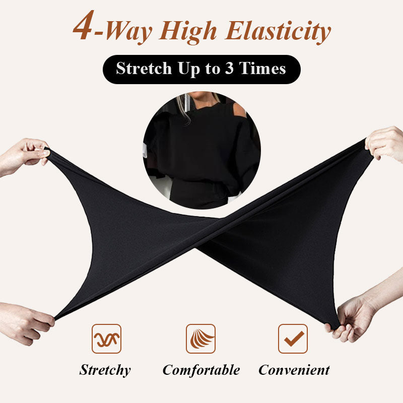 ❄️Early Winter Discount-50% OFF💃Women's Slanted Shoulder Sweatshirt & Sleeveless Dress Set