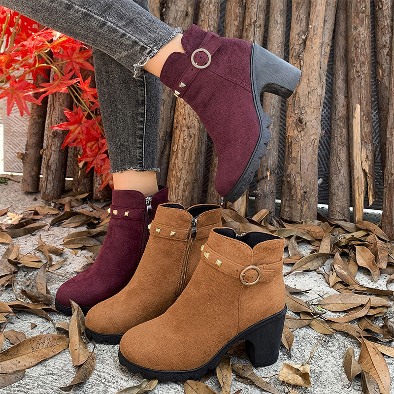🔥 LAST DAY PROMOTION - 50%OFF 🔥Women's Fashion Chunky Heel Ankle Boots