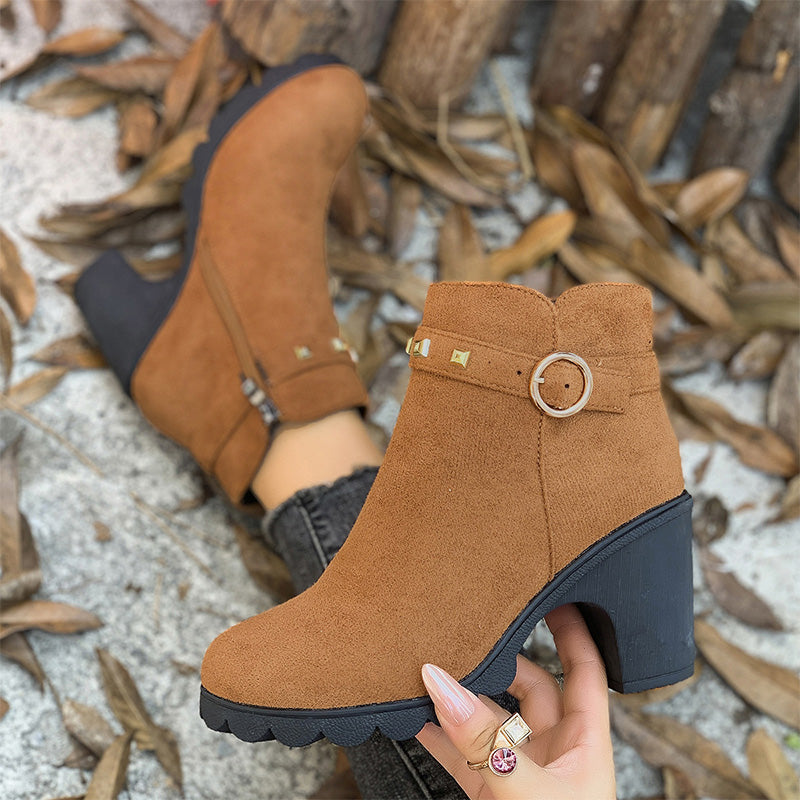 🔥 LAST DAY PROMOTION - 50%OFF 🔥Women's Fashion Chunky Heel Ankle Boots
