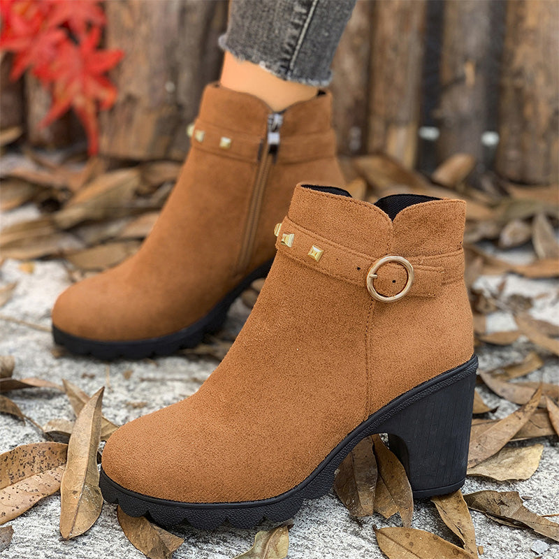 🔥 LAST DAY PROMOTION - 50%OFF 🔥Women's Fashion Chunky Heel Ankle Boots