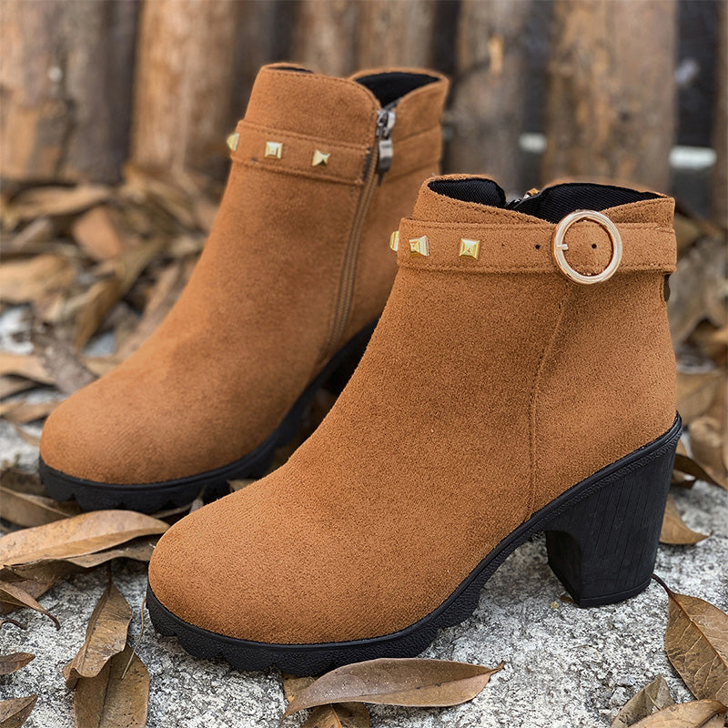 🔥 LAST DAY PROMOTION - 50%OFF 🔥Women's Fashion Chunky Heel Ankle Boots