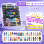 🔥Hot Sale 50% OFF🎁Dual-Tip Glitter Marker Pen
