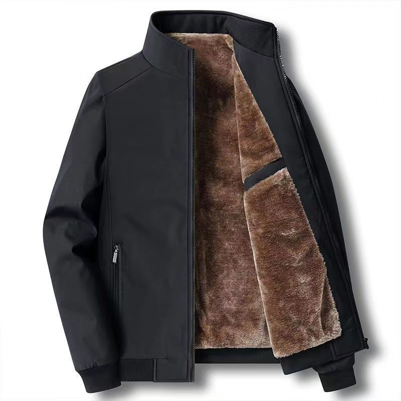🔥 LAST DAY PROMOTION - 50%OFF 🔥 Men's Solid Color Zip Up Warm Jacket