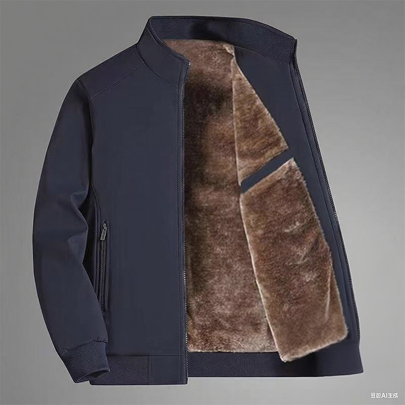 🔥 LAST DAY PROMOTION - 50%OFF 🔥 Men's Solid Color Zip Up Warm Jacket