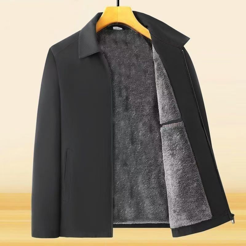 🔥 LAST DAY PROMOTION - 50%OFF 🔥 Men's Solid Color Zip Up Warm Jacket