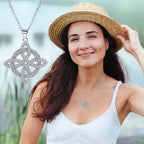 ✨🔥HOT SALE📿Witches Knot Necklace Sparkling Starburst Pendant