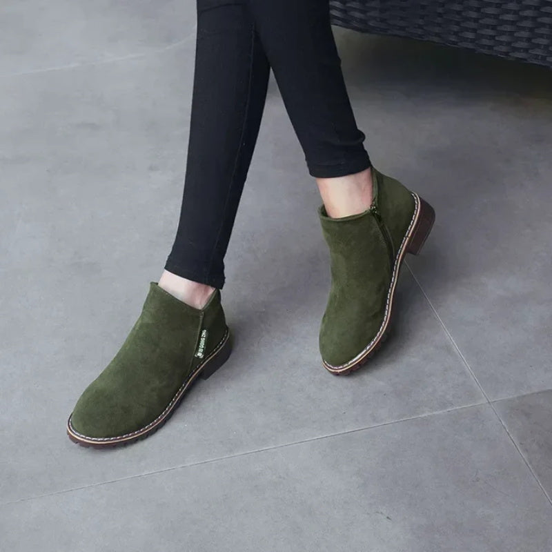 🔥 LAST DAY PROMOTION - 50%OFF 🔥 Women's Side Zipper Low Heel Ankle Boots