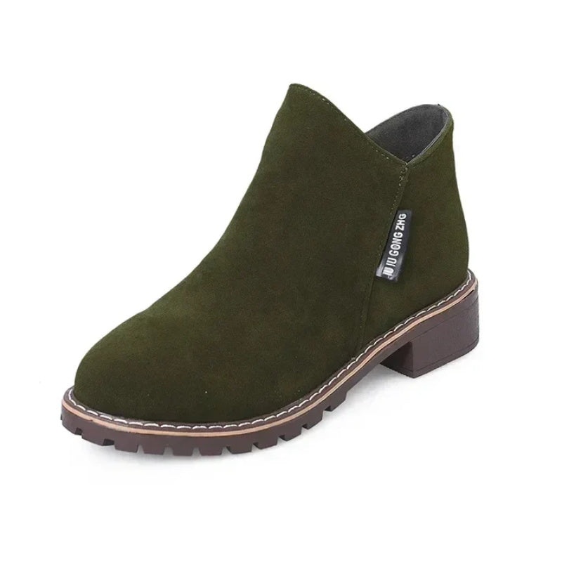 🔥 LAST DAY PROMOTION - 50%OFF 🔥 Women's Side Zipper Low Heel Ankle Boots