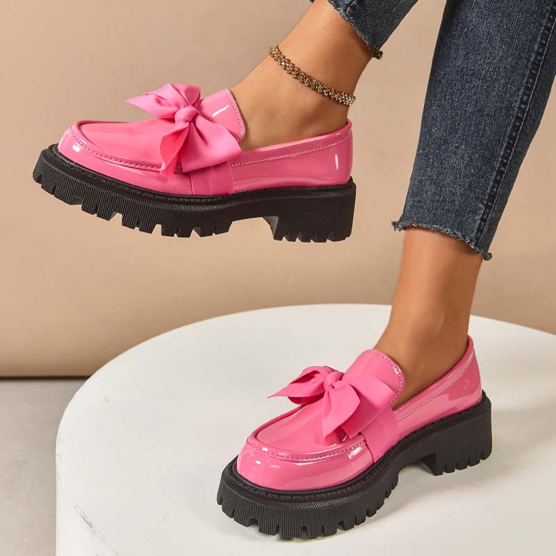 💜 LAST DAY PROMOTION - 50%OFF 💜 Chic Sweet Platform Loafers with Bow
