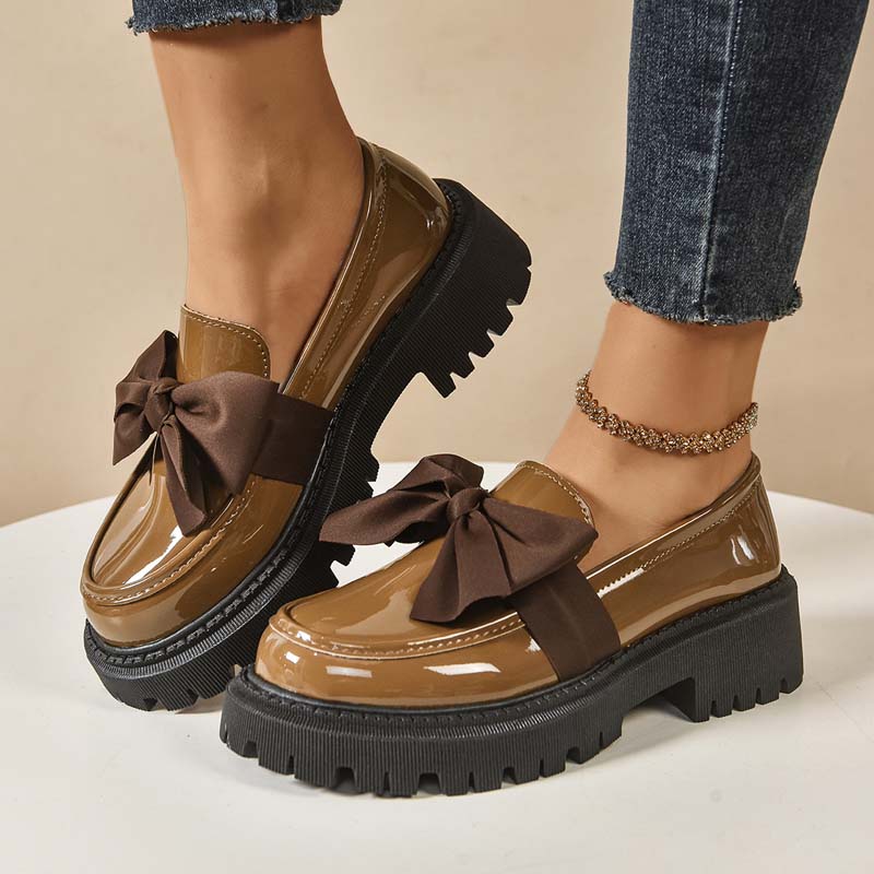 💜 LAST DAY PROMOTION - 50%OFF 💜 Chic Sweet Platform Loafers with Bow