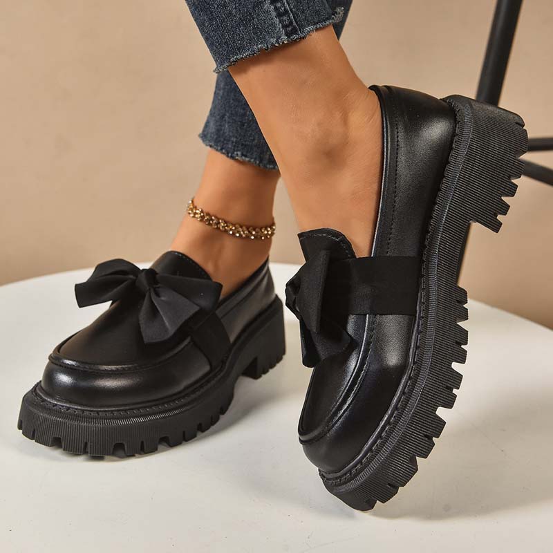 💜 LAST DAY PROMOTION - 50%OFF 💜 Chic Sweet Platform Loafers with Bow
