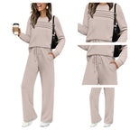 🔥LAST DAY 50% OFF✨Women's Crew Neck Top & Drawstring Pants Set