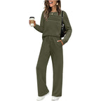 🔥LAST DAY 50% OFF✨Women's Crew Neck Top & Drawstring Pants Set