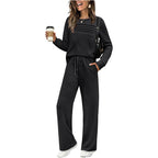 🔥LAST DAY 50% OFF✨Women's Crew Neck Top & Drawstring Pants Set