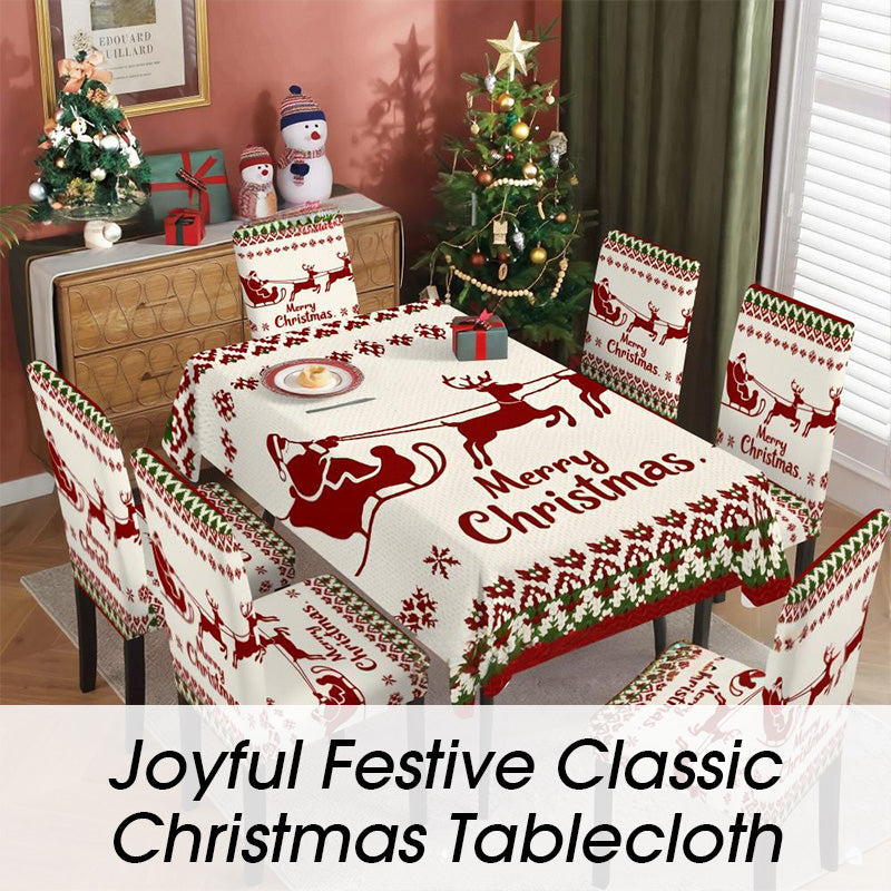 🔥 LAST DAY PROMOTION - 50%OFF 🔥🔥Joyful Festive Classic Christmas Tablecloth
