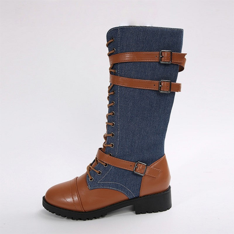 👛 50% OFF NOW! 💖 Women's Vintage Combat Boots with Laces and Buckle