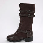 👛 50% OFF NOW! 💖 Women's Vintage Combat Boots with Laces and Buckle