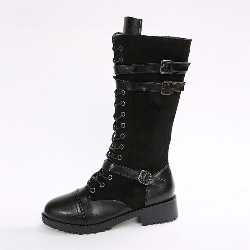 👛 50% OFF NOW! 💖 Women's Vintage Combat Boots with Laces and Buckle