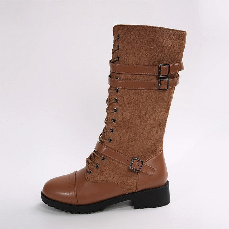 👛 50% OFF NOW! 💖 Women's Vintage Combat Boots with Laces and Buckle